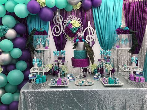Peacock Birthday Party, Birthday Party Tables, Birthday Decorations