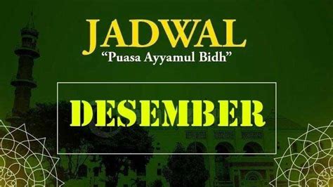 Puasa ayyamul bidh adalah puasa sunnah yang dikerjakan pada pertengahan bulan. Besok Jadwal Puasa Ayyamul Bidh di Bulan Desember 2020 ...