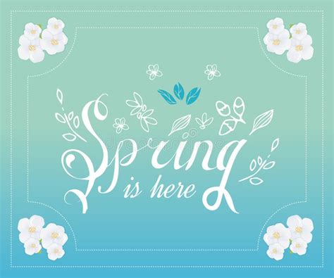 Spring Vector Typographic Poster And Logo Stock Vector Illustration