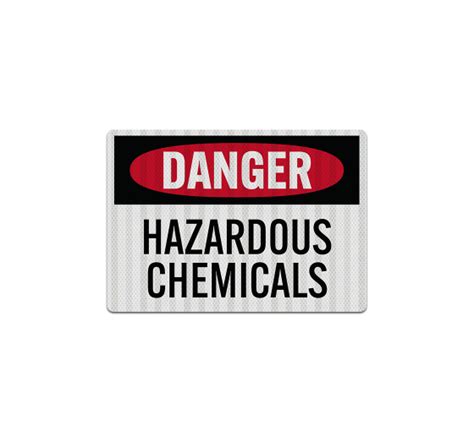 Shop For Osha Danger Hazardous Chemicals Decal Egr Reflective Best
