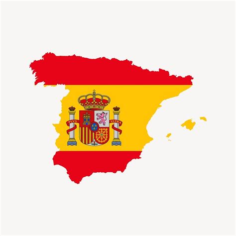 Spain Flag Map Clipart Country Free Psd Rawpixel