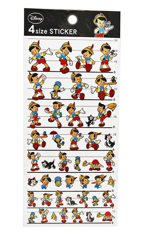 Disneys Pinocchio Assorted Sticker Collection 44 Stickers