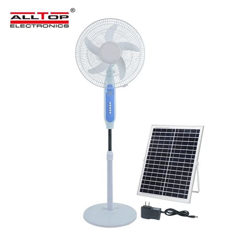 Alltop New Solar Panel Low Noise Strong Wind Mini Floor Stand Fan 16