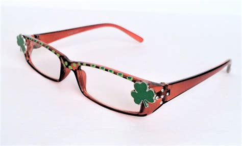 Reading Glasses Irish Clover Leaf Eyeglasses 1 75 Etsy