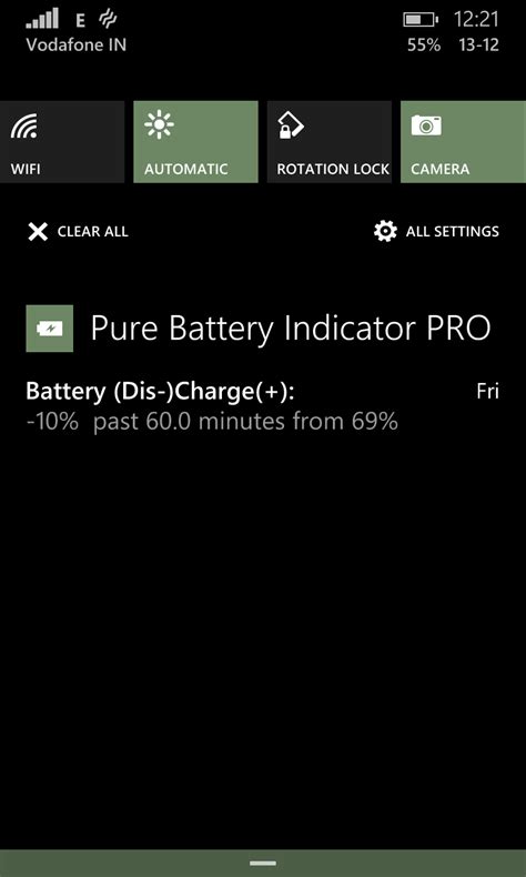 Pure Battery Indicator Pro For Windows 10 Mobile
