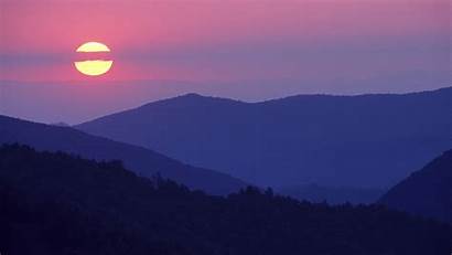 Sunset Mountains Mountain Smoky Purple Tennessee Nature