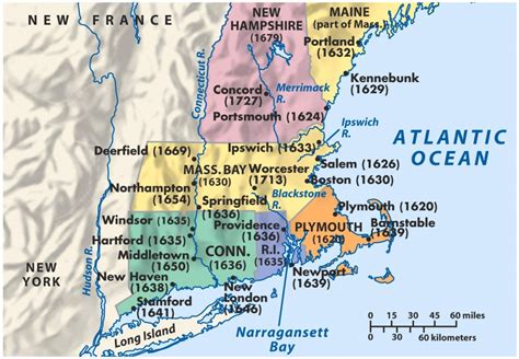 New England Colonies Map Printable Printable Maps