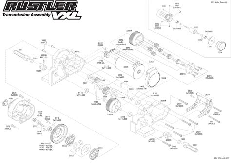 Exploded View Traxxas Rustler Vxl 110 Transmission Astra