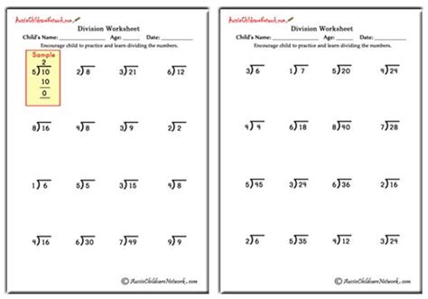 Division By One Digit With Remainders Worksheet Division Printables