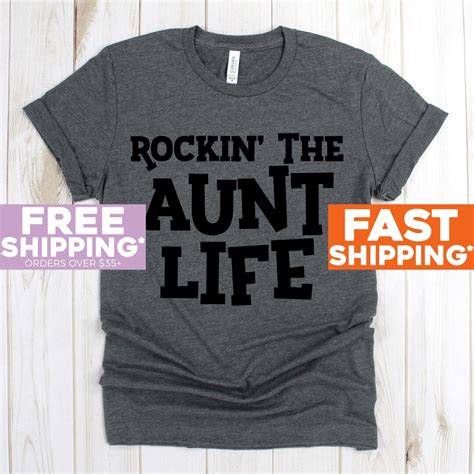 aunt t shirt rockin the aunt life tee shirt auntie etsy