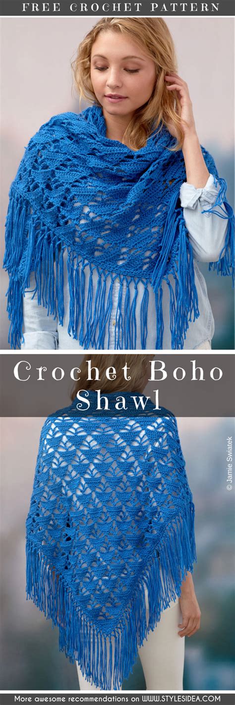 Boho Shawl Crochet Pattern Free Styles Idea