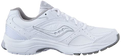 Saucony Womens Progrid Integrity St2 Leather Low Top Whitesilver