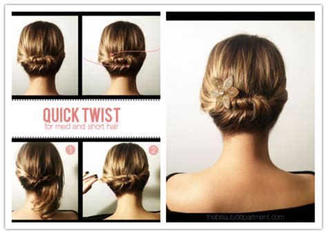 The bouffant adds extra height to the crown section and creates the look of updo. Diy updos for short hair | Hair Style and Color for Woman