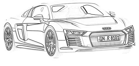 Sports Car Printable Coloring Pages