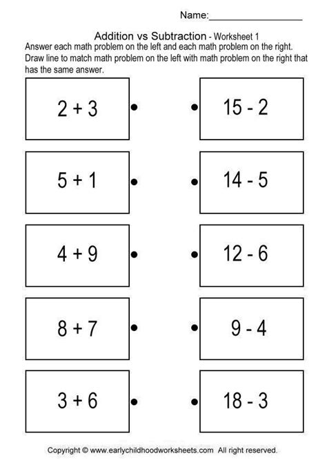 Addition And Subtraction Practice Year 1 Cynthia Stinson S Addition Worksheets