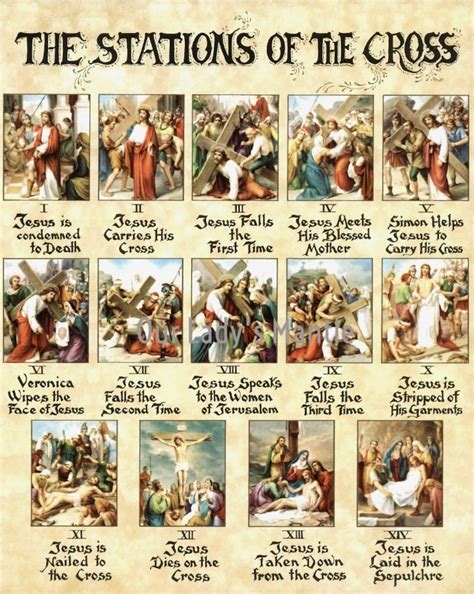 The Stations Of The Cross 8x10 Catholic Picture Print From Italy Etsy