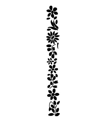 Free Black And White Flower Border, Download Free Black And White