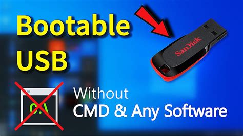 Create Bootable Usb Without Any Software Or Cmd Youtube