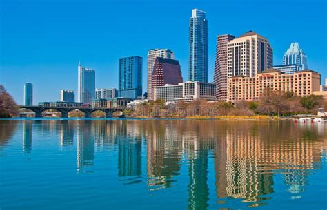 Colorful Austin Sunrise Middle Town Lake Floating Stock Photos Free