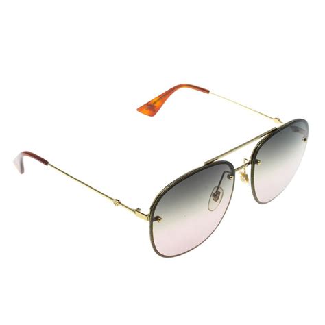 gucci gold green gradient gg0227s aviator sunglasses aviator sunglasses gucci sunglasses buy