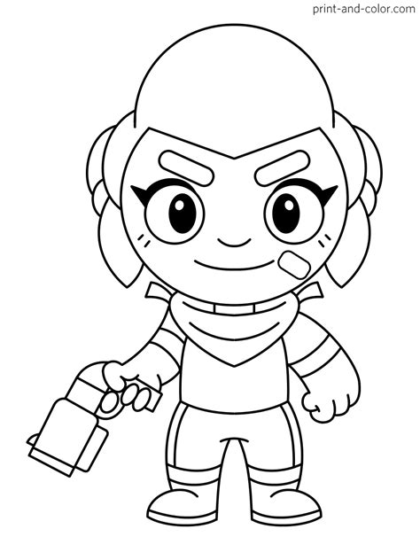 Brawl Stars Coloring Pages Janet Coloring Pages