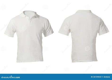 Men S Blank White Polo Shirt Template Stock Image Image Of Outfit