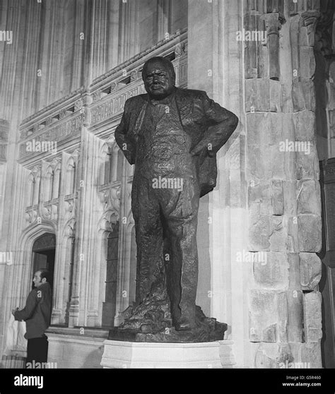 The Statue Of Sir Winston Churchill Which Was Unveiled In The Members