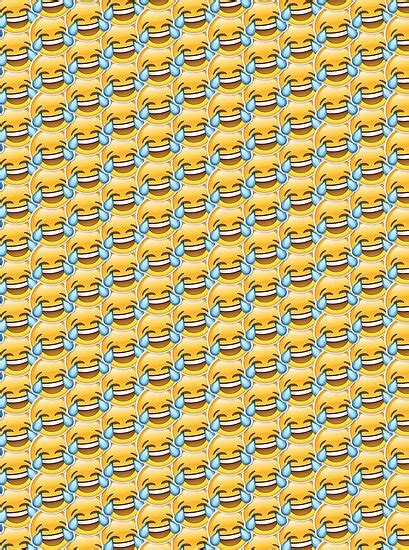 Express yourself with japanese emoticons, kaomoji, emoji, text faces and dongers! "Crying Laugh Emoji Pattern" Poster by llier4 | Redbubble