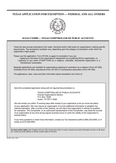 We did not find results for: Fillable Form Ap-204 - Texas Application For Exemption ...