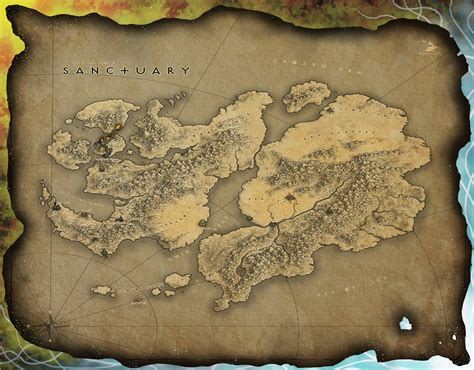 Diablo Map The World Of Sanctuary Poster Etsy