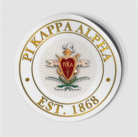 Pi Kappa Alpha Circle Crest Shield Decal Sale 695 Greek Gear