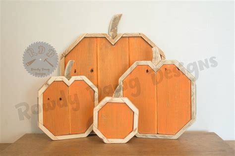 Reclaimed Pallet Wood Pumpkin Pumpkins Rustic Farmhouse Etsyde