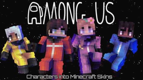 Among Us Characters Into Minecraft Skins Speedpaint Youtube