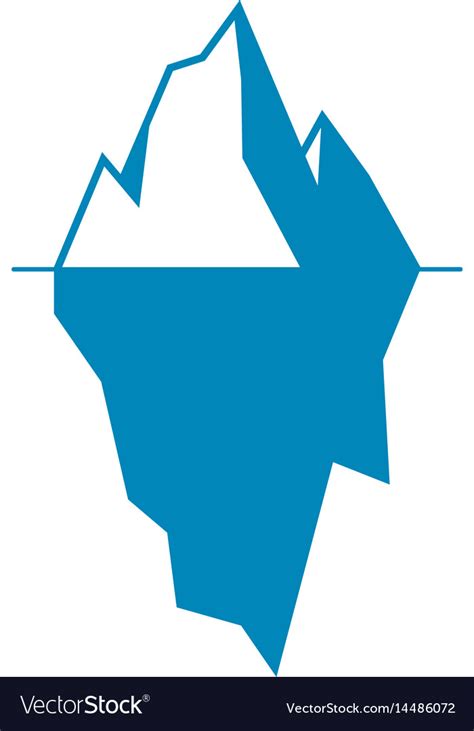 Cartoon White Floating Iceberg Icon Set Vector Stock