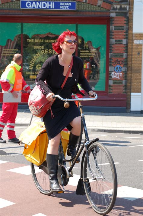 Lady On A Bike Just A Random Street Fashion I Like Her S Jacob De Vera Flickr