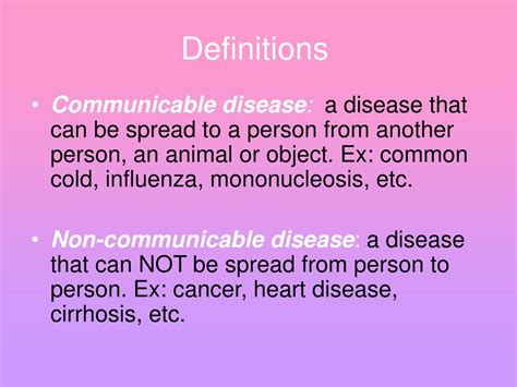 Ppt Communicable And Non Communicable Diseases Powerpoint