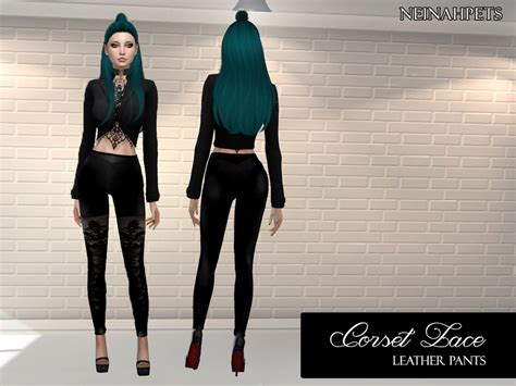 Corset Lace Leather Pants The Sims 4 Catalog