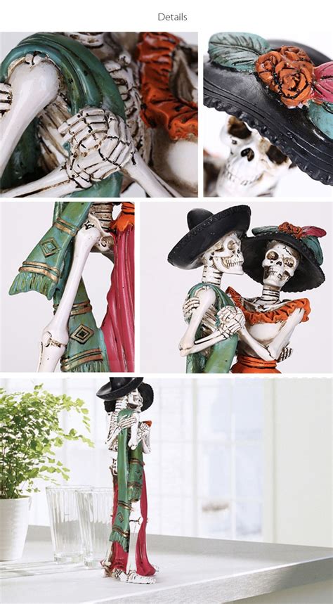 Rotating crystal ball music box creates unique pattern on the ceiling as it plays wonderful melody inset light illuminates crystal ball for 8 to 12 hours once charged comes w/ base & music box (romantic music) Dancing Skeleton Couple - ApolloBox