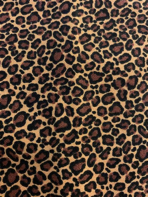 Cheetah Animal Print Quilters 100 Cotton Fabric Great For Etsy