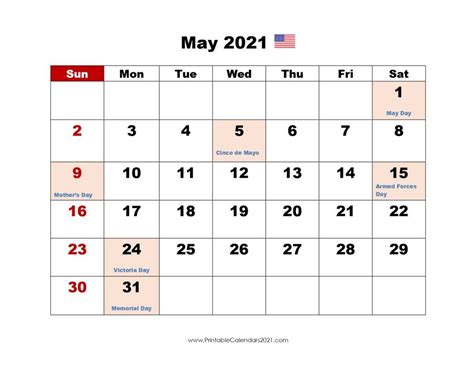 Printable Calendar May 2021 May 20 21 Calendar Template Page 1 Line