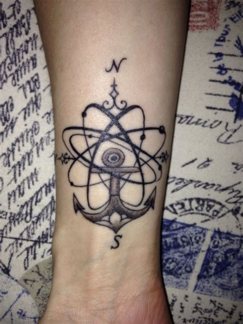 My Atomic Compass Anchor Tattoo Proud Navy Mamma⚓️