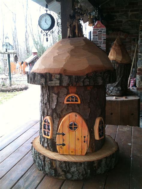 My Dad Made This Incredible House Tree House Log Fairy House Yard