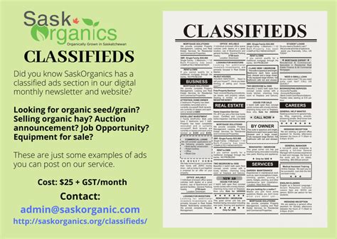 classifieds saskorganics