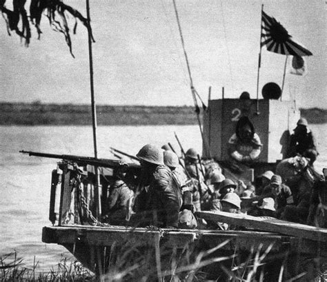 Japanese Soldiers Landing Craft Imperial Japanese Navy World War Two