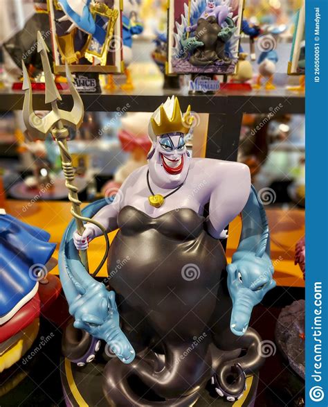 disney cartoon character model doll the character ursula of the little mermaid editorial photo