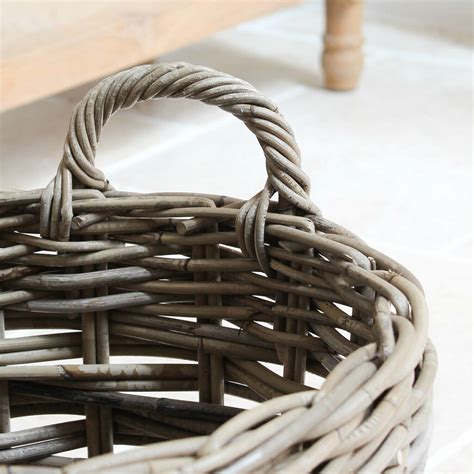 Round Woven Rattan Basket By Marquis & Dawe | notonthehighstreet.com