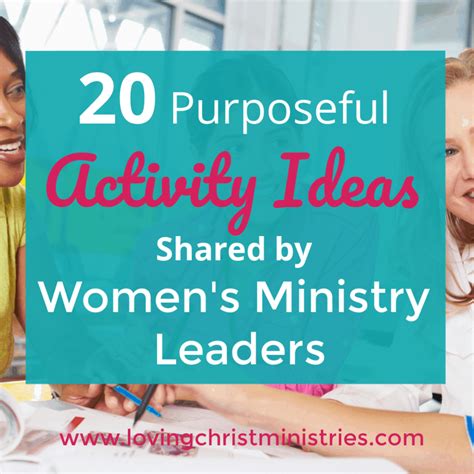 20 Fun Activities Shared By Ladies Ministry Leaders Loving Christ