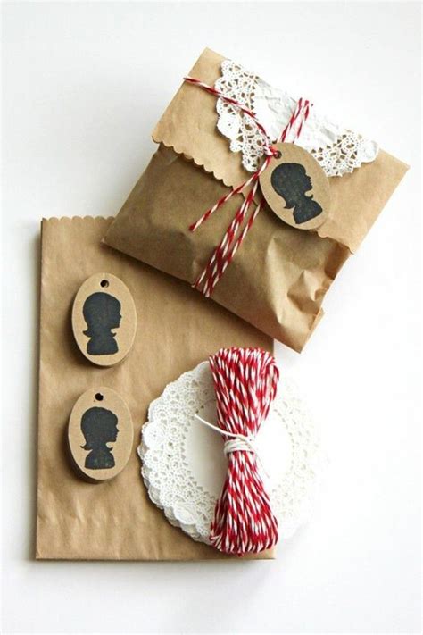 Décorer un petit sachet kraft - idées originales pour un sac cadeaux
