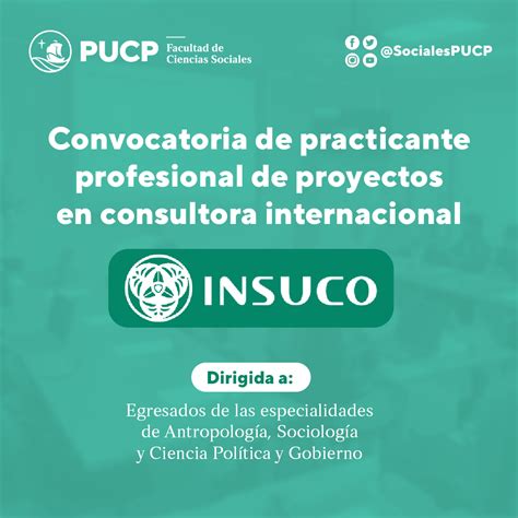 Consultora Internacional Insuco Se Encuentra En Convocatoria De Una