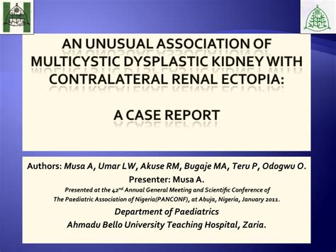 Pdf An Unusual Association Of Multi Cystic Dysplastic Kidney With